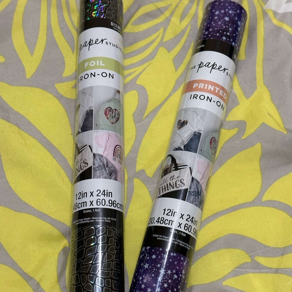 The Paper printed Iron-on stars design & Foil Iron-on Scales design